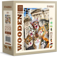 WOODEN CITY Drevené puzzle Mačiatka v Londýne 200 dielikov