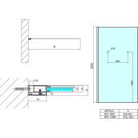 Polysan MODULAR SHOWER jednodielna zástena pevná na inštaláciu na stenu, s otvormi na držiak uterákov, 900 mm MS1-90-D