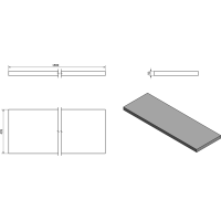 Sapho AVICE doska 150x50cm, dub Rover AV154