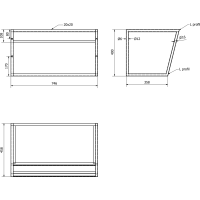 Sapho SKA konzola s policou 750x400x460mm, biela mat SKA112