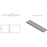 Sapho AVICE doska 220x50cm, dub Rover AV224