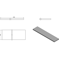 Sapho AVICE doska 230x50cm, dub Rover AV234