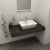 Sapho TAILOR rockstone doska 80x50 cm, prevedenie goliera L TR080L