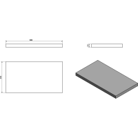 Sapho AVICE doska 90x50cm, dub starobiely AV095