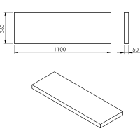 Sapho AVICE doska 110x36cm, dub Rover AV1164