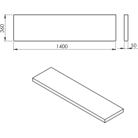 Sapho AVICE doska 140x36cm, dub tmavý AV14611