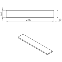 Sapho AVICE doska 240x36cm, dub Rover AV2464