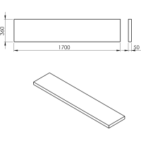 Sapho AVICE doska 170x36cm, dub tmavý AV17611