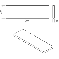 Sapho AVICE doska 120x36cm, old wood AV1268