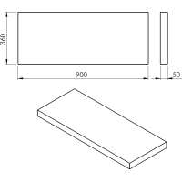 Sapho AVICE doska 90x36cm, dub starobiely AV0965