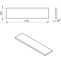 Sapho AVICE doska 150x36cm, old wood AV1568