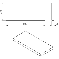 Sapho AVICE doska 80x36cm, aquamarine AV0866