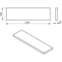 Sapho AVICE doska 130x36cm, aquamarine AV1366