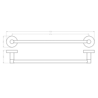 Sapho Magnetický držiak uterákov 43cm XJ438