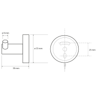 Sapho X-ROUND E dvojháčik, chróm XR202