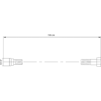 Sapho SOFTFLEX plastová sprchová hadica, 150cm, čierna mat 1208-17