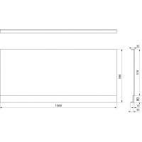 Polysan PLAIN NIKA panel 130x59cm 72478