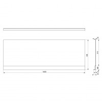 Polysan PLAIN NIKA panel 160x59cm 72505