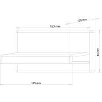 Sapho Nástenná výtoková hubica otvorená, šírka 145mm, kaskáda, chróm 5108