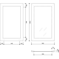 Sapho BERGARA zrkadlo v drevenom ráme 642x1042mm, zlatá NL528