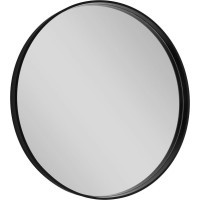 Sapho NOTION okrúhle zrkadlo v ráme ø 70cm, čierna mat NT700