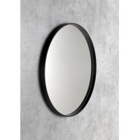 Sapho NOTION okrúhle zrkadlo v ráme ø 70cm, čierna mat NT700