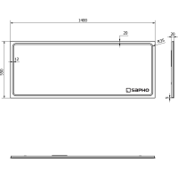 Sapho GEMINI zrkadlo s LED osvetlením 1400x550mm GM140