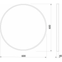 Sapho NOTION okrúhle zrkadlo v ráme ø 60cm, zlato mat NT600G