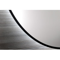 Sapho SHARON okrúhle zrkadlo s LED podsvietením ø 80cm, čierna mat 31255CI