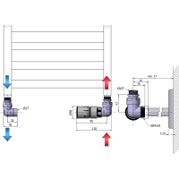 Sapho CORNER pripojovacia sada ventilov termostatická triaxiálna, pravé prevedenie, chróm CP1012RS