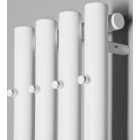 Sapho PILON vykurovacie teleso 270x1800 mm, so štyrmi háčikmi pre uterák, biela mat IZ121