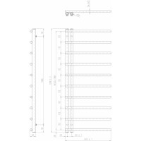 Sapho JUSTINA vykurovacie teleso 500x1246 mm, biela mat IR546W