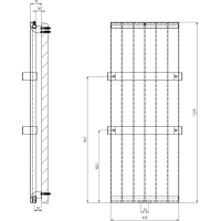 Sapho MAGNIFICA vykurovacie teleso 456x1206 mm, biela s textúrou IR135