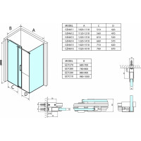 Gelco DRAGON sprchové dvere 1100mm, číre sklo GD4611