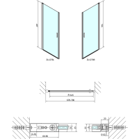 Polysan ZOOM LINE sprchové dvere 700mm, číre sklo ZL1270