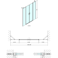 Polysan ZOOM LINE sprchové dvere 1600mm, číre sklo ZL1416