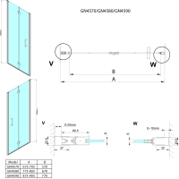 Gelco LORO sprchové dvere skladacie 800 mm, číre sklo GN4580