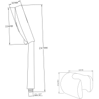 Sapho VALY sprchová súprava, pevný držiak, hadica 1500mm, chróm SET1102