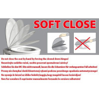 Kerasan WALDORF WC sedátko Soft Close, biela/bronz 418601