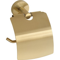 Sapho X-ROUND GOLD držiak toaletného papiera s krytom, zlato mat XR732GB