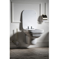 Kerasan WALDORF WC sedátko, Soft Close, biela/chróm 418801