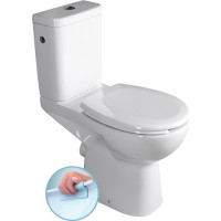 Sapho HANDICAP WC kombi zvýšený sedák, Rimless, zadný odpad, biela K11-0221