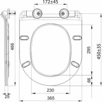 Sapho WC sedátko, SLIM, Soft Close, biela PCS081