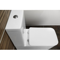 Sapho PORTO RIMLESS WC kombi, spodný/zadný odpad, biela PC102WR