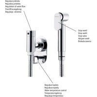 Sapho Podomietkový regulátor teploty vody pre bidetové spršky, chróm 1209-03