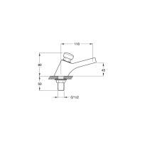Silfra QUIK samouzatvárací stojankový ventil na umývadlo, chróm QK23051