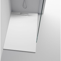 Polysan KAZUKO sprchová vanička z liateho mramoru, obdĺžnik, 100x90cm, biela 40336