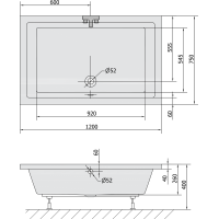 Polysan DEEP hlboká sprchová vanička, obdĺžnik 120x75x26cm, biela 71564