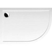 Polysan RENA L sprchová vanička z liateho mramoru, štvrťkruh 120x90cm, R550, ľavá, biela 64611