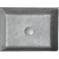 Sapho FORMIGO betónové umývadlo na dosku, 47, 5x36, 5cm, strieborná FG119